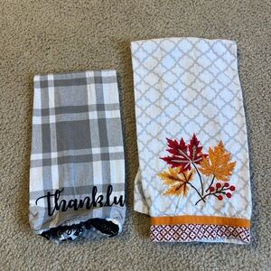 Target Plaid and Embroidered Kitchen Towels